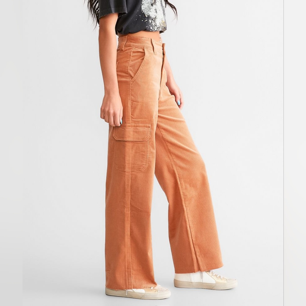 Kancan x Buckle 90s cropped wide leg courderoy pants, size 26x28 NWT - Picture 2 of 10
